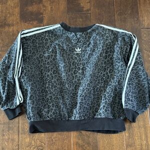 Adidas Black Leopard Sweatshirt XS